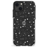 White Stars on Clear Phone Case for iPhone 13 Mini