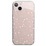 White Stars on Clear Phone Case for iPhone 13 Mini