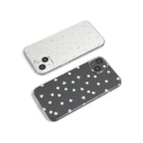 White Stars on Clear Phone Case for iPhone 13 Mini