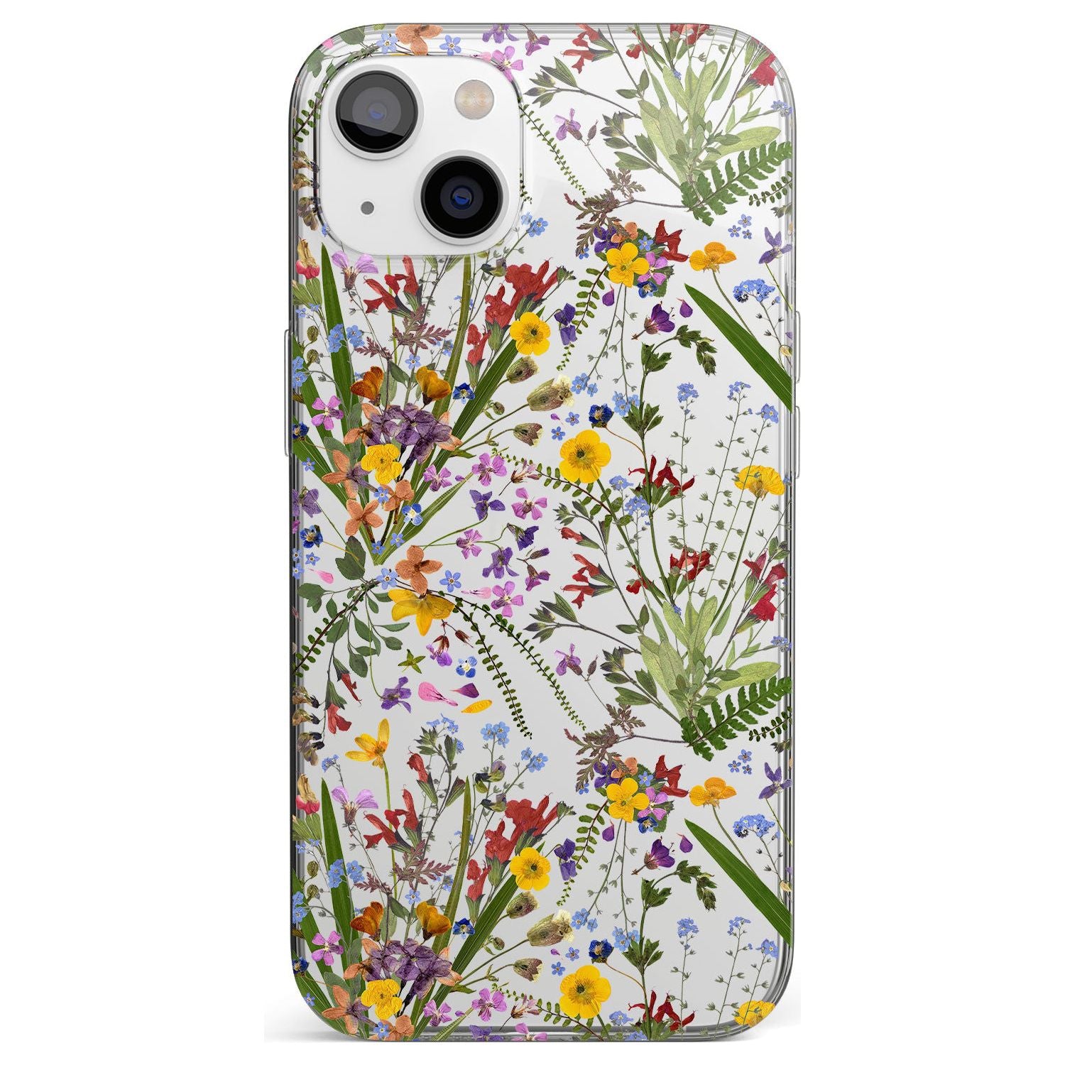White Stars on Clear Phone Case for iPhone 13 Mini