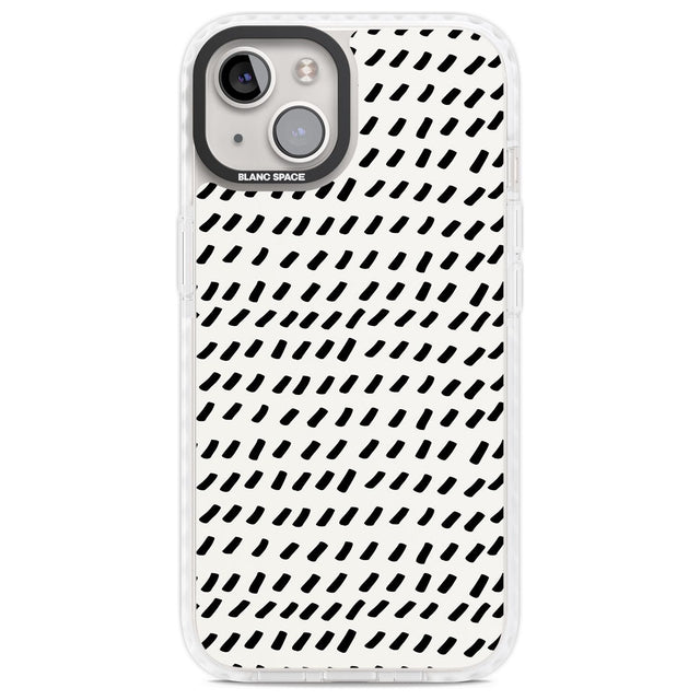 Hand Drawn Lines Pattern Phone Case iPhone 13 / Impact Case,iPhone 14 / Impact Case,iPhone 15 Plus / Impact Case,iPhone 15 / Impact Case Blanc Space