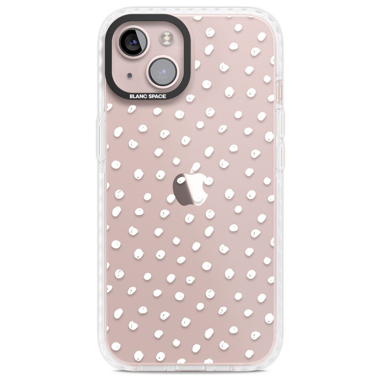 Messy White Dot Pattern Phone Case iPhone 13 / Impact Case,iPhone 14 / Impact Case,iPhone 15 Plus / Impact Case,iPhone 15 / Impact Case Blanc Space