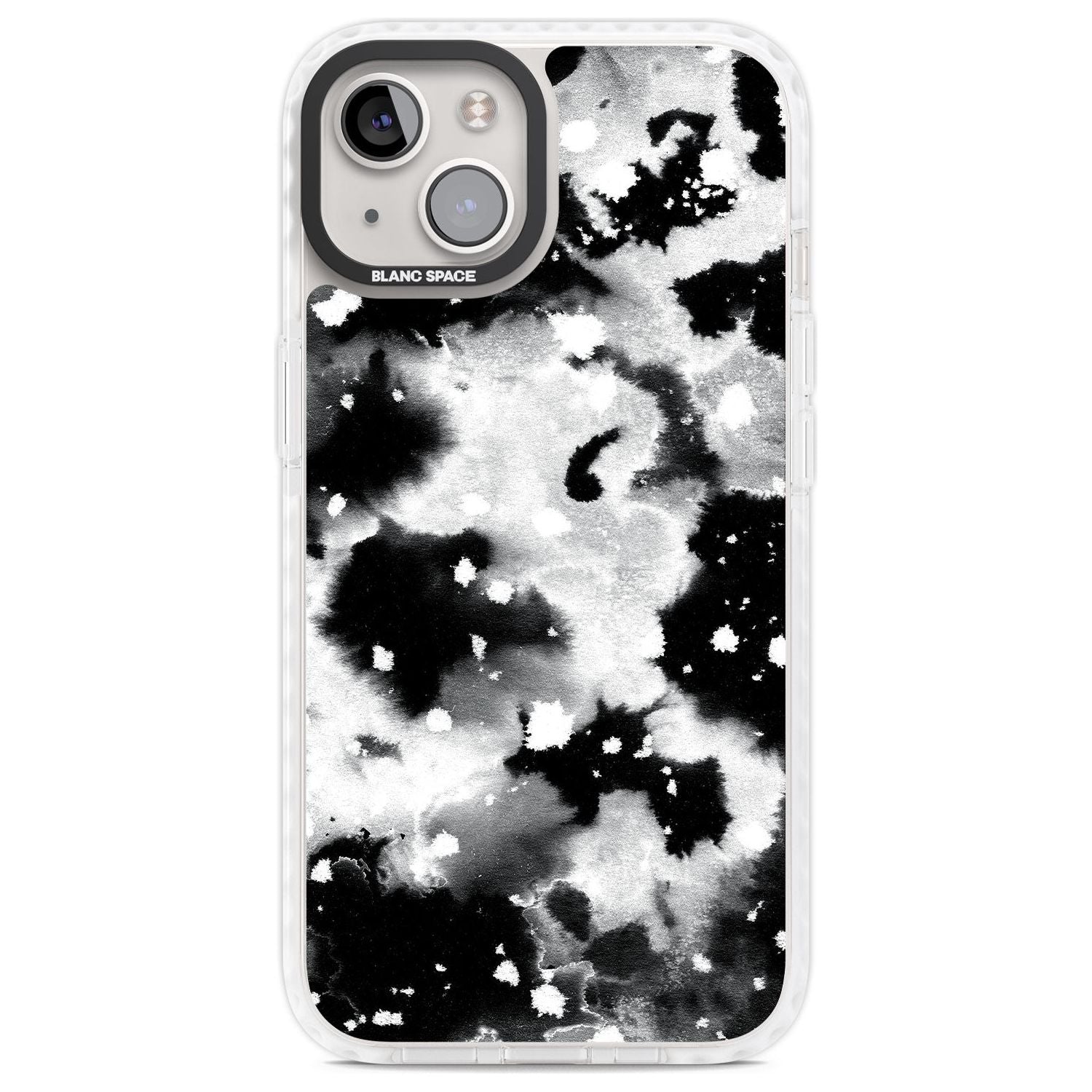 Black & White Acid Wash Tie-Dye Pattern Phone Case iPhone 13 / Impact Case,iPhone 14 / Impact Case,iPhone 15 Plus / Impact Case,iPhone 15 / Impact Case Blanc Space