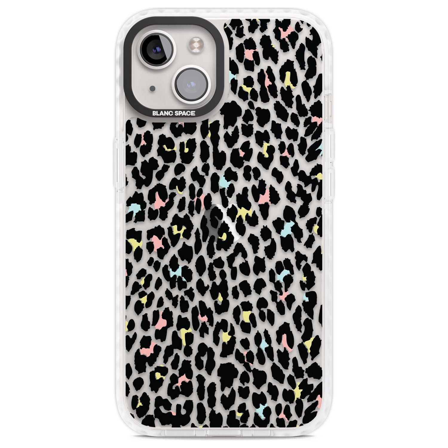 Mixed Pastels Leopard Print - Transparent Phone Case iPhone 13 / Impact Case,iPhone 14 / Impact Case,iPhone 15 Plus / Impact Case,iPhone 15 / Impact Case Blanc Space