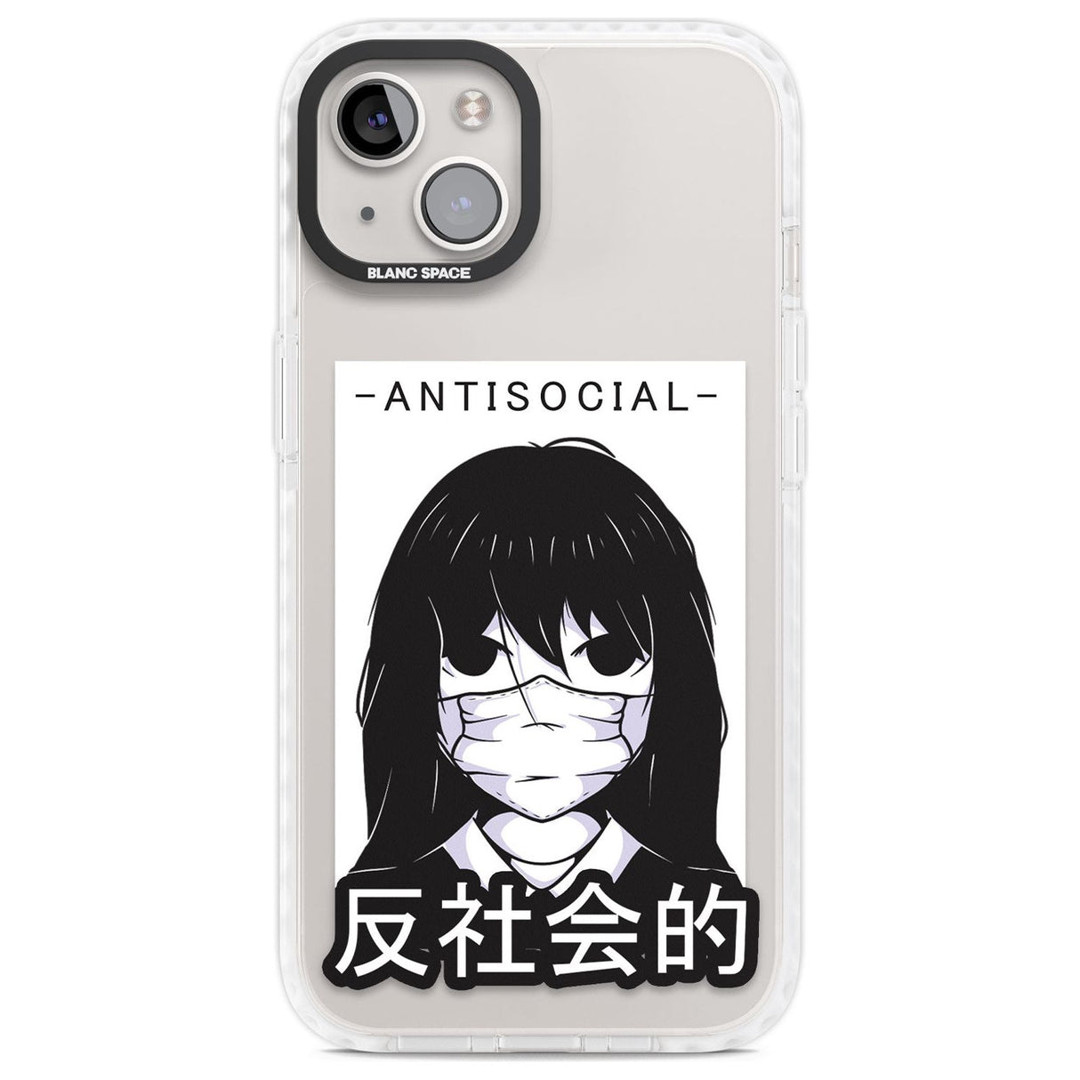 Anti-Social Phone Case iPhone 13 / Impact Case,iPhone 14 / Impact Case,iPhone 15 Plus / Impact Case,iPhone 15 / Impact Case Blanc Space