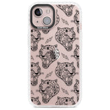 Black Tiger Roar Pattern Phone Case iPhone 13 / Impact Case,iPhone 14 / Impact Case,iPhone 15 Plus / Impact Case,iPhone 15 / Impact Case Blanc Space