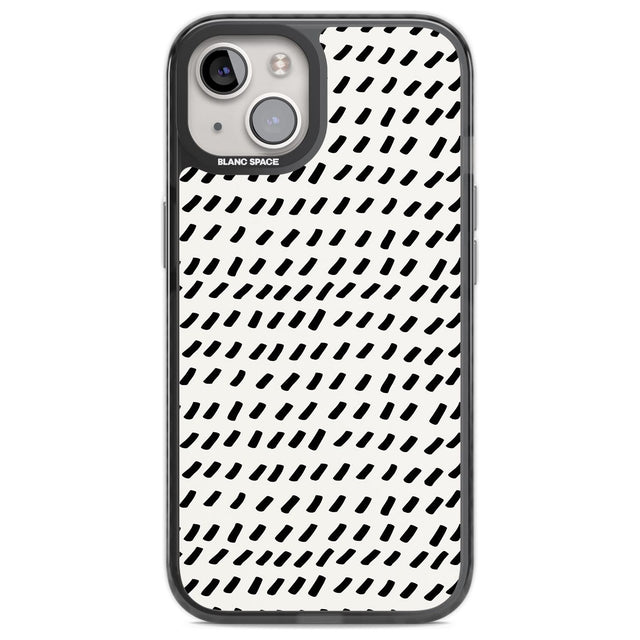 Hand Drawn Lines Pattern Phone Case iPhone 12 / Black Impact Case,iPhone 13 / Black Impact Case,iPhone 12 Pro / Black Impact Case,iPhone 14 / Black Impact Case,iPhone 15 Plus / Black Impact Case,iPhone 15 / Black Impact Case Blanc Space