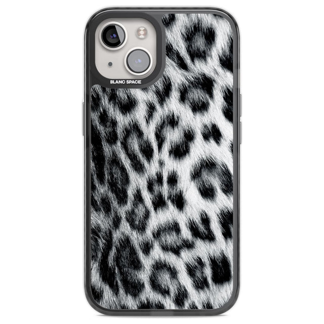 Animal Fur Pattern - Snow Leopard Phone Case iPhone 13 / Black Impact Case,iPhone 14 / Black Impact Case,iPhone 15 / Black Impact Case,iPhone 15 Plus / Black Impact Case Blanc Space