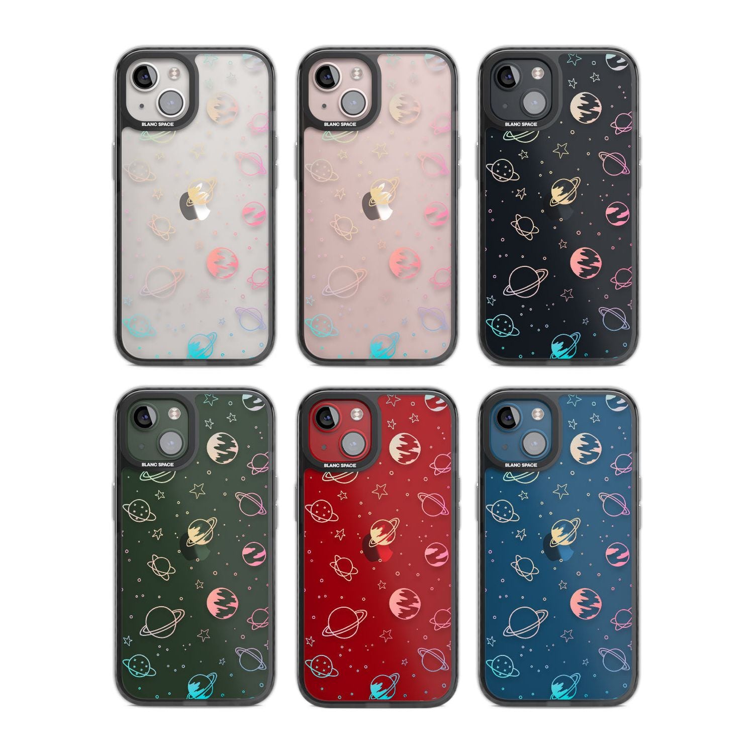 Cosmic Outer Space Design Pastels on Clear