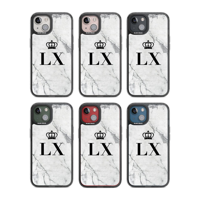 Personalised Initials with Crown on White Marble Custom Phone Case iPhone 15 Pro Max / Black Impact Case,iPhone 15 Plus / Black Impact Case,iPhone 15 Pro / Black Impact Case,iPhone 15 / Black Impact Case,iPhone 15 Pro Max / Impact Case,iPhone 15 Plus / Impact Case,iPhone 15 Pro / Impact Case,iPhone 15 / Impact Case,iPhone 15 Pro Max / Magsafe Black Impact Case,iPhone 15 Plus / Magsafe Black Impact Case,iPhone 15 Pro / Magsafe Black Impact Case,iPhone 15 / Magsafe Black Impact Case,iPhone 14 Pro Max / Black 