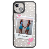 Personalised Instant Film & Hearts Photo Custom Phone Case iPhone 12 / Black Impact Case,iPhone 13 / Black Impact Case,iPhone 12 Pro / Black Impact Case,iPhone 14 / Black Impact Case,iPhone 15 Plus / Black Impact Case,iPhone 15 / Black Impact Case Blanc Space