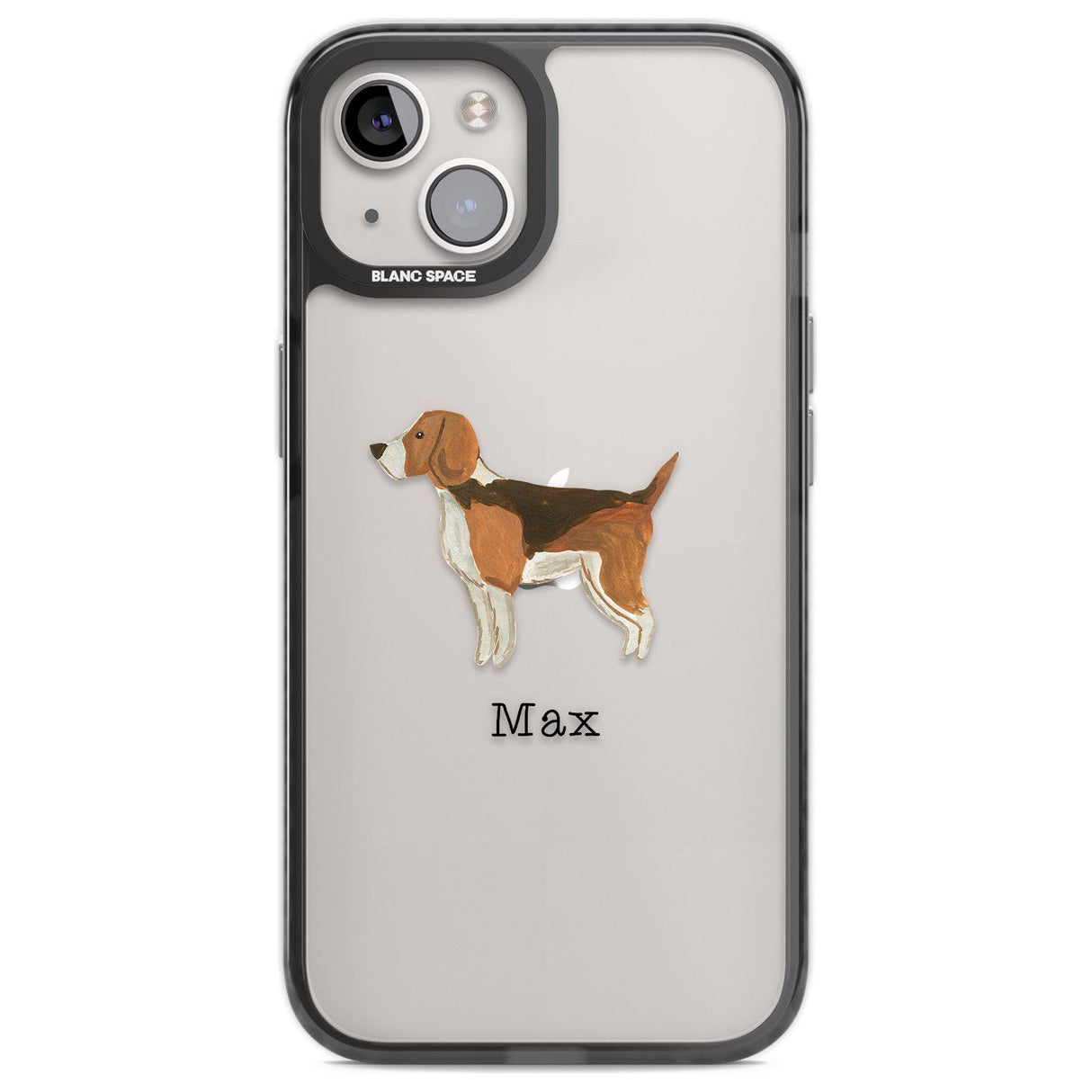 Personalised Hand Painted Beagle Custom Phone Case iPhone 12 / Black Impact Case,iPhone 13 / Black Impact Case,iPhone 12 Pro / Black Impact Case,iPhone 14 / Black Impact Case,iPhone 15 Plus / Black Impact Case,iPhone 15 / Black Impact Case Blanc Space