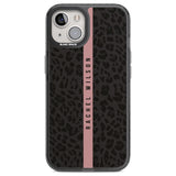 Personalised Pink Stripe Leopard Pattern Custom Phone Case iPhone 12 / Black Impact Case,iPhone 13 / Black Impact Case,iPhone 12 Pro / Black Impact Case,iPhone 14 / Black Impact Case,iPhone 15 Plus / Black Impact Case,iPhone 15 / Black Impact Case Blanc Space