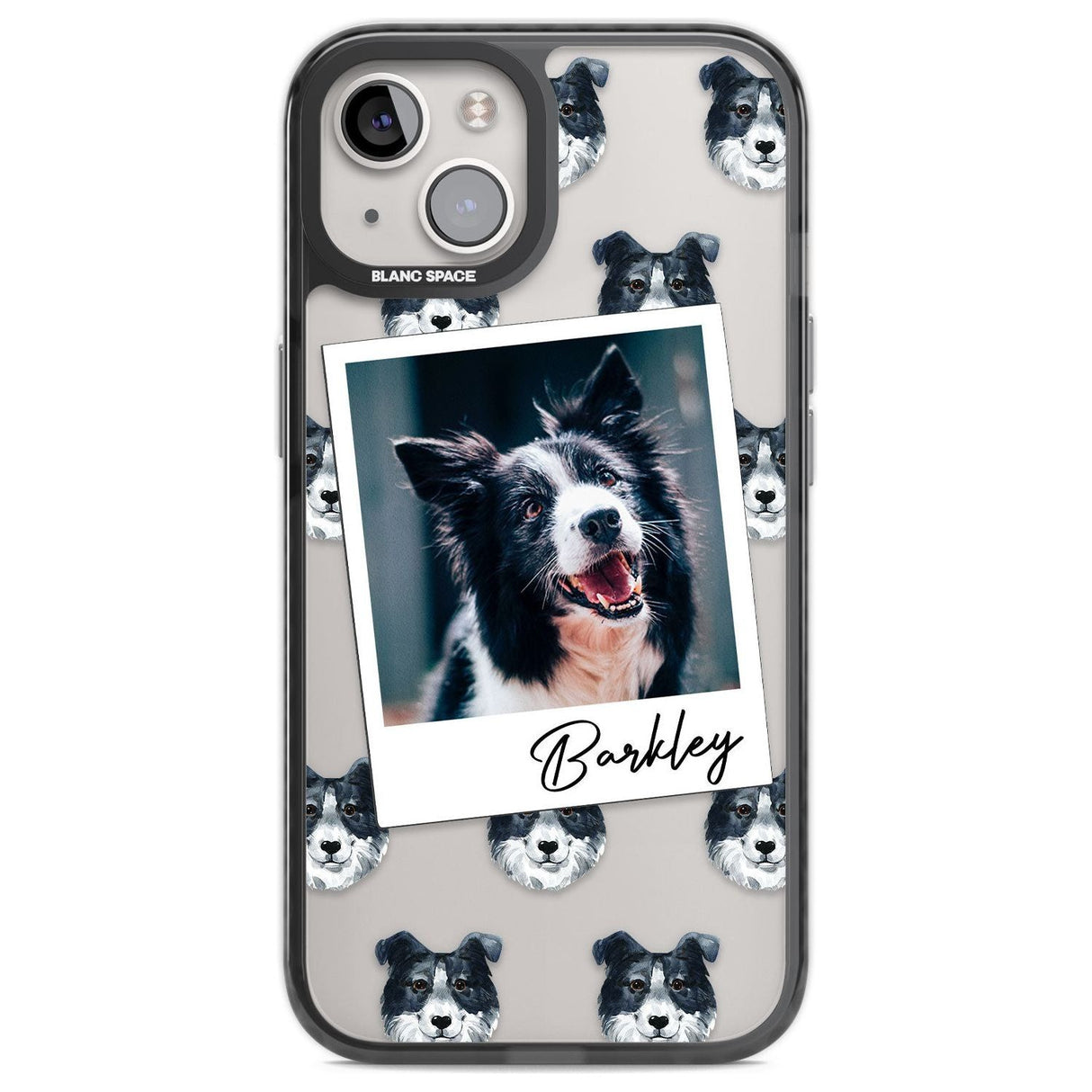 Personalised Border Collie - Dog Photo Custom Phone Case iPhone 12 / Black Impact Case,iPhone 13 / Black Impact Case,iPhone 12 Pro / Black Impact Case,iPhone 14 / Black Impact Case,iPhone 15 Plus / Black Impact Case,iPhone 15 / Black Impact Case Blanc Space