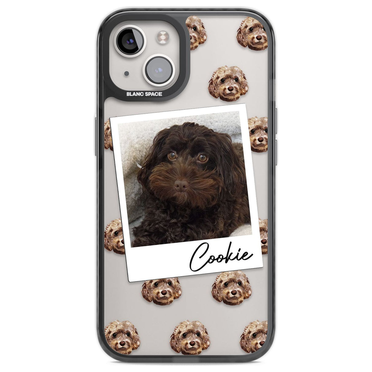 Personalised Cockapoo, Brown - Dog Photo Custom Phone Case iPhone 12 / Black Impact Case,iPhone 13 / Black Impact Case,iPhone 12 Pro / Black Impact Case,iPhone 14 / Black Impact Case,iPhone 15 Plus / Black Impact Case,iPhone 15 / Black Impact Case Blanc Space