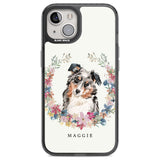 Personalised Australian Shepherd Watercolour Dog Portrait Custom Phone Case iPhone 12 / Black Impact Case,iPhone 13 / Black Impact Case,iPhone 12 Pro / Black Impact Case,iPhone 14 / Black Impact Case,iPhone 15 Plus / Black Impact Case,iPhone 15 / Black Impact Case Blanc Space