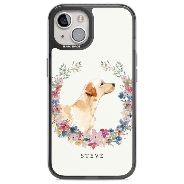 Personalised Yellow Labrador - Watercolour Dog Portrait Custom Phone Case iPhone 12 / Black Impact Case,iPhone 13 / Black Impact Case,iPhone 12 Pro / Black Impact Case,iPhone 14 / Black Impact Case,iPhone 15 Plus / Black Impact Case,iPhone 15 / Black Impact Case Blanc Space