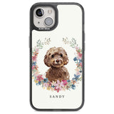 Personalised Brown Cockapoo - Watercolour Dog Portrait Custom Phone Case iPhone 12 / Black Impact Case,iPhone 13 / Black Impact Case,iPhone 12 Pro / Black Impact Case,iPhone 14 / Black Impact Case,iPhone 15 Plus / Black Impact Case,iPhone 15 / Black Impact Case Blanc Space