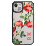 Personalised Clear Vintage Floral Pink Roses Custom Phone Case iPhone 12 / Black Impact Case,iPhone 13 / Black Impact Case,iPhone 12 Pro / Black Impact Case,iPhone 14 / Black Impact Case,iPhone 15 Plus / Black Impact Case,iPhone 15 / Black Impact Case Blanc Space