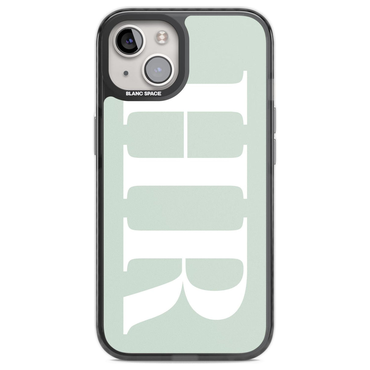 Personalised White & Seafoam Green Personalised Custom Phone Case iPhone 12 / Black Impact Case,iPhone 13 / Black Impact Case,iPhone 12 Pro / Black Impact Case,iPhone 14 / Black Impact Case,iPhone 15 Plus / Black Impact Case,iPhone 15 / Black Impact Case Blanc Space