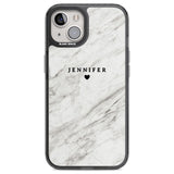 Personalised Light Grey & White Marble Texture Custom Phone Case iPhone 12 / Black Impact Case,iPhone 13 / Black Impact Case,iPhone 12 Pro / Black Impact Case,iPhone 14 / Black Impact Case,iPhone 15 Plus / Black Impact Case,iPhone 15 / Black Impact Case Blanc Space