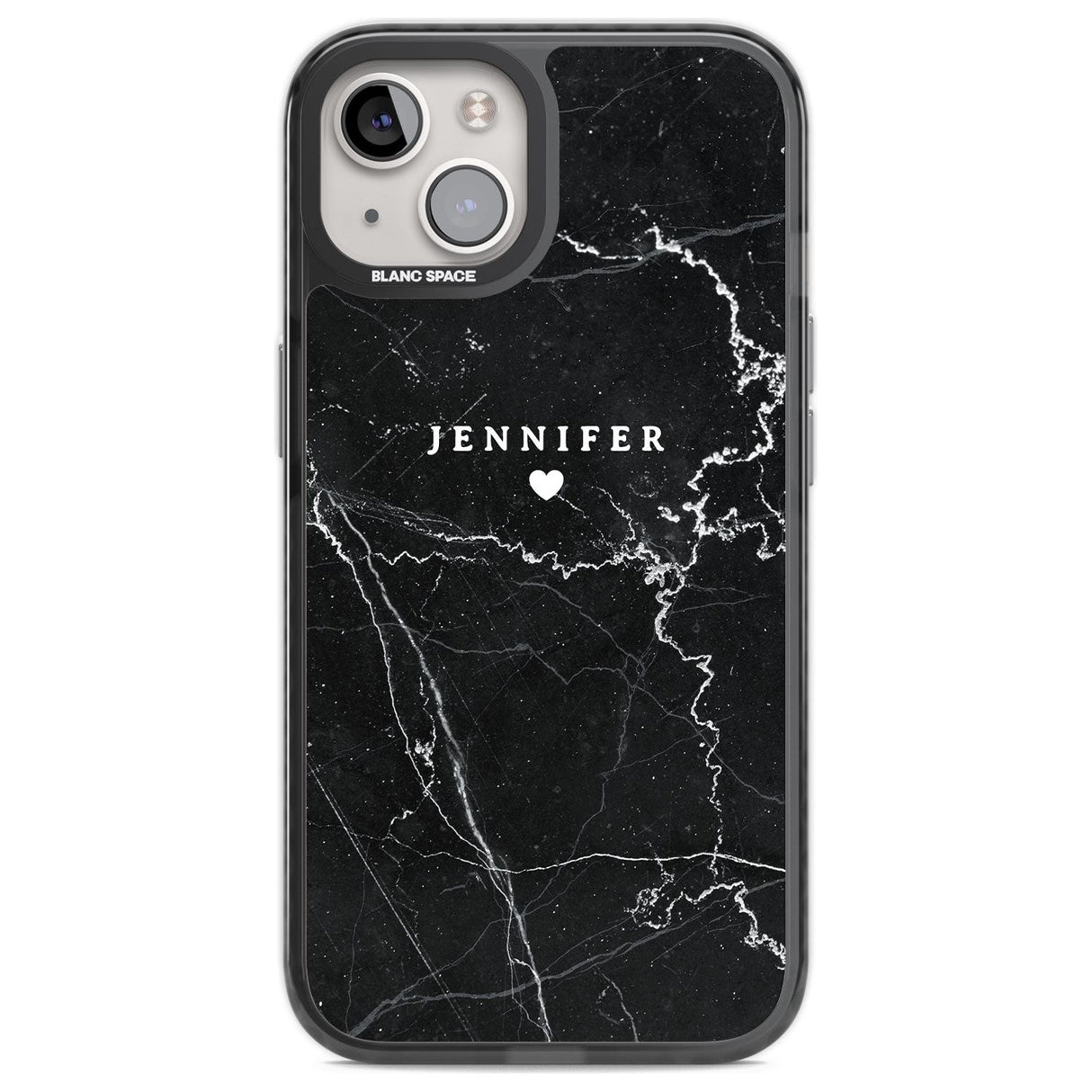 Personalised Black Marble 2 Custom Phone Case iPhone 12 / Black Impact Case,iPhone 13 / Black Impact Case,iPhone 12 Pro / Black Impact Case,iPhone 14 / Black Impact Case,iPhone 15 Plus / Black Impact Case,iPhone 15 / Black Impact Case Blanc Space