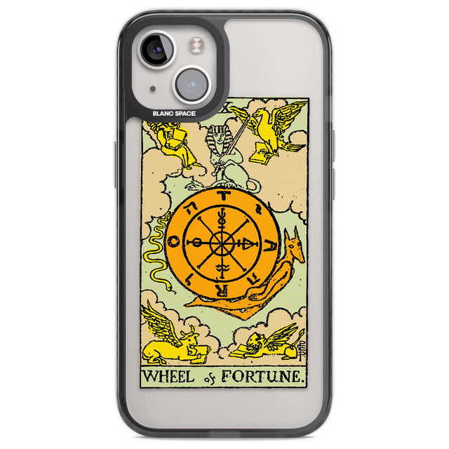 Personalised Wheel of Fortune Tarot Card - Colour Phone Case iPhone 12 / Black Impact Case,iPhone 13 / Black Impact Case,iPhone 12 Pro / Black Impact Case,iPhone 14 / Black Impact Case,iPhone 15 Plus / Black Impact Case,iPhone 15 / Black Impact Case Blanc Space