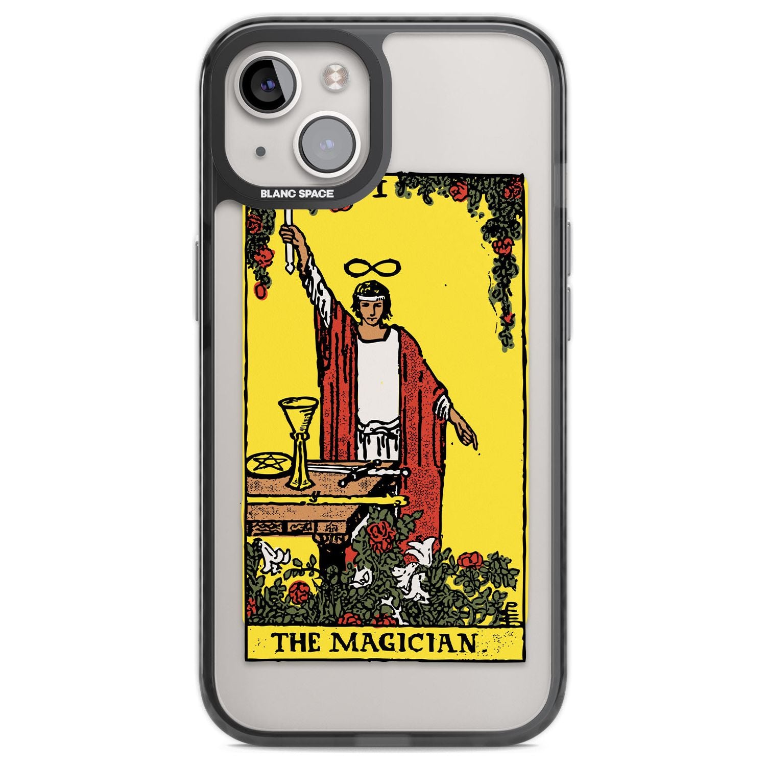 Personalised The Magician Tarot Card - Colour Phone Case iPhone 12 / Black Impact Case,iPhone 13 / Black Impact Case,iPhone 12 Pro / Black Impact Case,iPhone 14 / Black Impact Case,iPhone 15 Plus / Black Impact Case,iPhone 15 / Black Impact Case Blanc Space