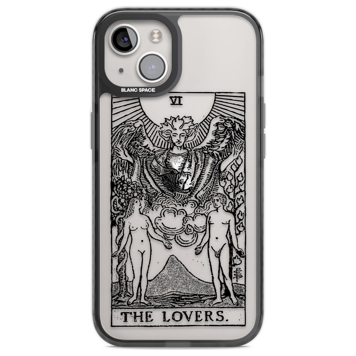 Personalised The Lovers Tarot Card - Transparent Custom Phone Case iPhone 12 / Black Impact Case,iPhone 13 / Black Impact Case,iPhone 12 Pro / Black Impact Case,iPhone 14 / Black Impact Case,iPhone 15 Plus / Black Impact Case,iPhone 15 / Black Impact Case Blanc Space