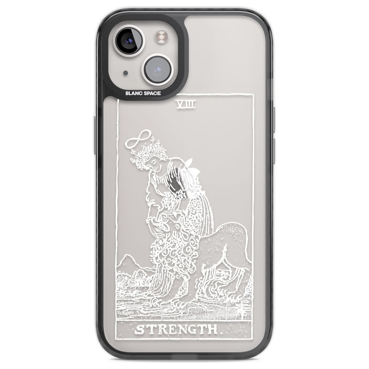 Personalised Strength Tarot Card - White Transparent