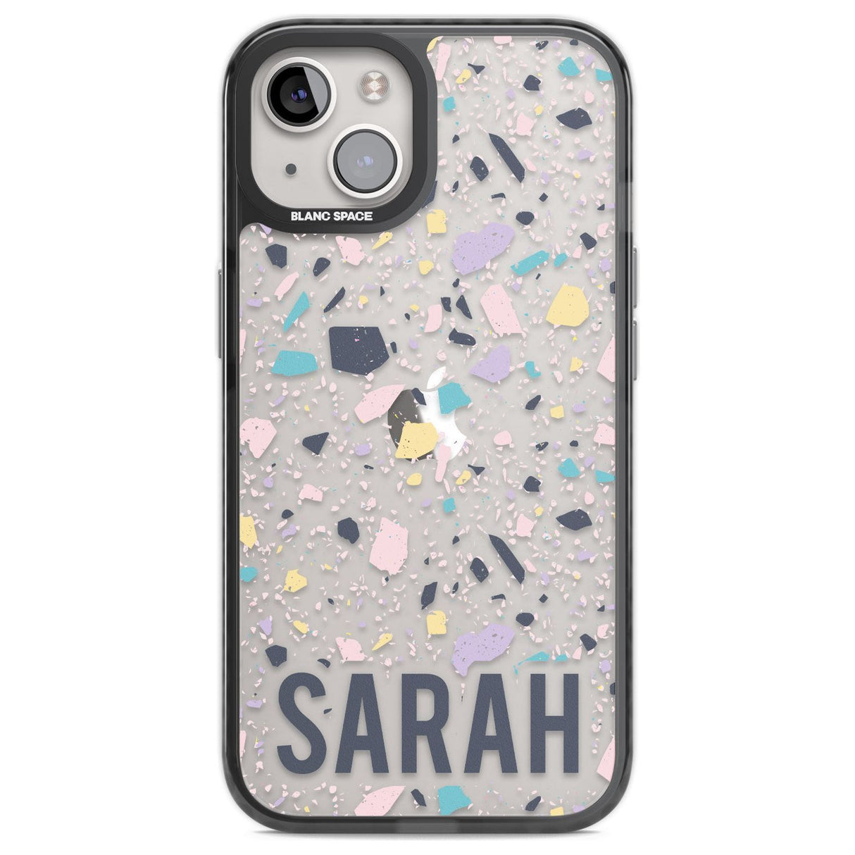 Personalised Terrazzo - Pink, Purple, Blue Custom Phone Case iPhone 12 / Black Impact Case,iPhone 13 / Black Impact Case,iPhone 12 Pro / Black Impact Case,iPhone 14 / Black Impact Case,iPhone 15 Plus / Black Impact Case,iPhone 15 / Black Impact Case Blanc Space