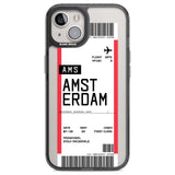 Personalised Amsterdam Boarding Pass Custom Phone Case iPhone 12 / Black Impact Case,iPhone 13 / Black Impact Case,iPhone 12 Pro / Black Impact Case,iPhone 14 / Black Impact Case,iPhone 15 Plus / Black Impact Case,iPhone 15 / Black Impact Case Blanc Space