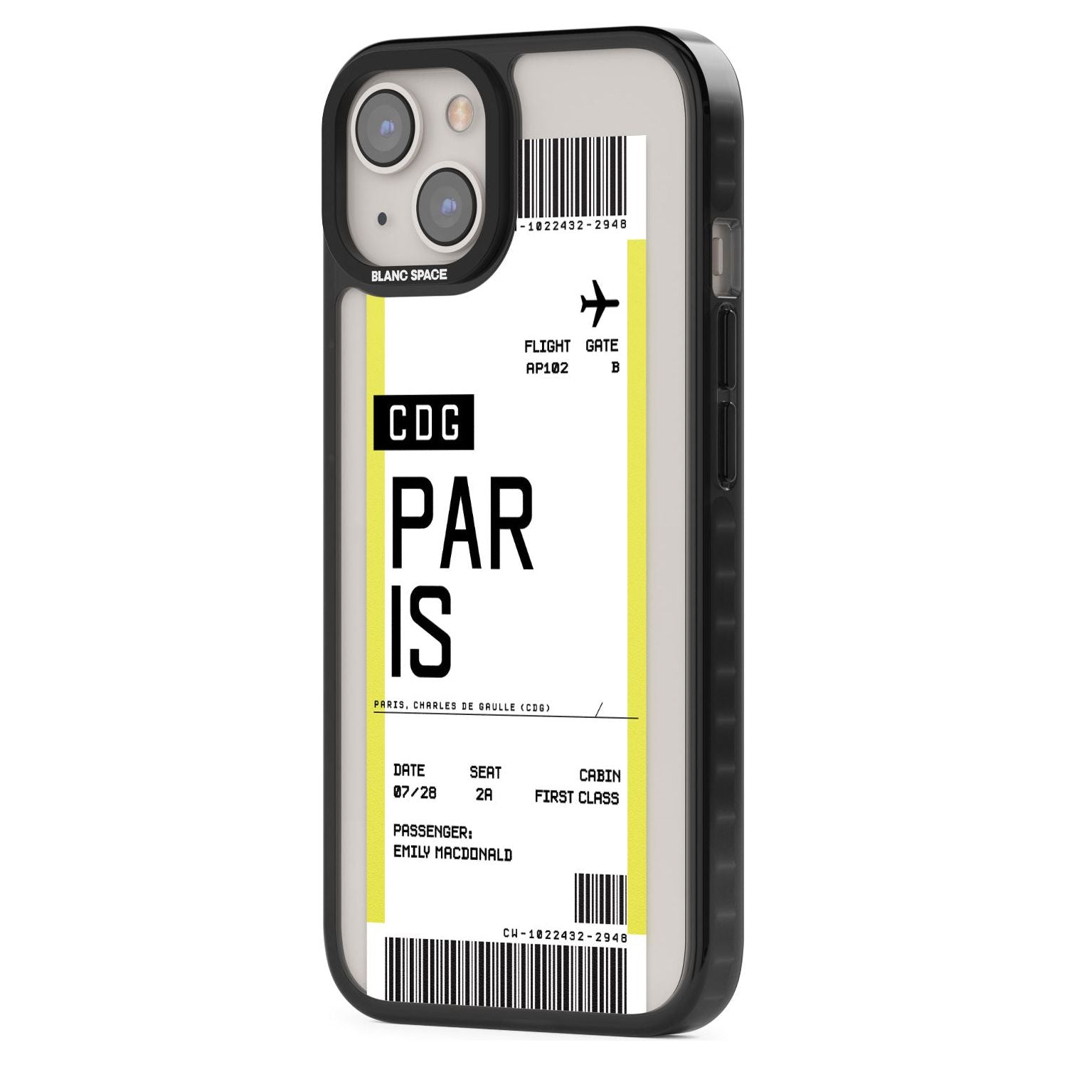 Personalised Paris Boarding Pass