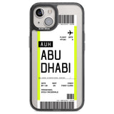 Personalised Abu Dhabi Boarding Pass Custom Phone Case iPhone 12 / Black Impact Case,iPhone 13 / Black Impact Case,iPhone 12 Pro / Black Impact Case,iPhone 14 / Black Impact Case,iPhone 15 Plus / Black Impact Case,iPhone 15 / Black Impact Case Blanc Space