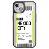 Personalised Mexico City Boarding Pass Custom Phone Case iPhone 12 / Black Impact Case,iPhone 13 / Black Impact Case,iPhone 12 Pro / Black Impact Case,iPhone 14 / Black Impact Case,iPhone 15 Plus / Black Impact Case,iPhone 15 / Black Impact Case Blanc Space