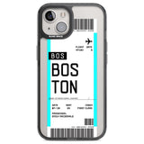 Personalised Boston Boarding Pass Custom Phone Case iPhone 12 / Black Impact Case,iPhone 13 / Black Impact Case,iPhone 12 Pro / Black Impact Case,iPhone 14 / Black Impact Case,iPhone 15 Plus / Black Impact Case,iPhone 15 / Black Impact Case Blanc Space