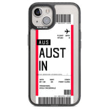 Personalised Austin Boarding Pass Custom Phone Case iPhone 12 / Black Impact Case,iPhone 13 / Black Impact Case,iPhone 12 Pro / Black Impact Case,iPhone 14 / Black Impact Case,iPhone 15 Plus / Black Impact Case,iPhone 15 / Black Impact Case Blanc Space