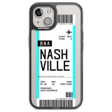 Personalised Nashville Boarding Pass Custom Phone Case iPhone 12 / Black Impact Case,iPhone 13 / Black Impact Case,iPhone 12 Pro / Black Impact Case,iPhone 14 / Black Impact Case,iPhone 15 Plus / Black Impact Case,iPhone 15 / Black Impact Case Blanc Space