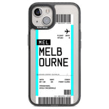 Personalised Melbourne Boarding Pass Custom Phone Case iPhone 12 / Black Impact Case,iPhone 13 / Black Impact Case,iPhone 12 Pro / Black Impact Case,iPhone 14 / Black Impact Case,iPhone 15 Plus / Black Impact Case,iPhone 15 / Black Impact Case Blanc Space