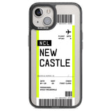 Personalised Newcastle Boarding Pass Custom Phone Case iPhone 12 / Black Impact Case,iPhone 13 / Black Impact Case,iPhone 12 Pro / Black Impact Case,iPhone 14 / Black Impact Case,iPhone 15 Plus / Black Impact Case,iPhone 15 / Black Impact Case Blanc Space