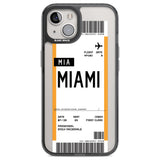 Personalised Miami Boarding Pass Custom Phone Case iPhone 12 / Black Impact Case,iPhone 13 / Black Impact Case,iPhone 12 Pro / Black Impact Case,iPhone 14 / Black Impact Case,iPhone 15 Plus / Black Impact Case,iPhone 15 / Black Impact Case Blanc Space