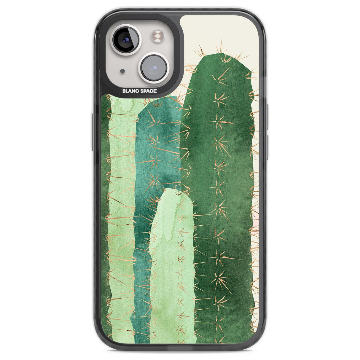 Large Cacti Mix Design Phone Case iPhone 12 / Black Impact Case,iPhone 13 / Black Impact Case,iPhone 12 Pro / Black Impact Case,iPhone 14 / Black Impact Case,iPhone 15 Plus / Black Impact Case,iPhone 15 / Black Impact Case Blanc Space