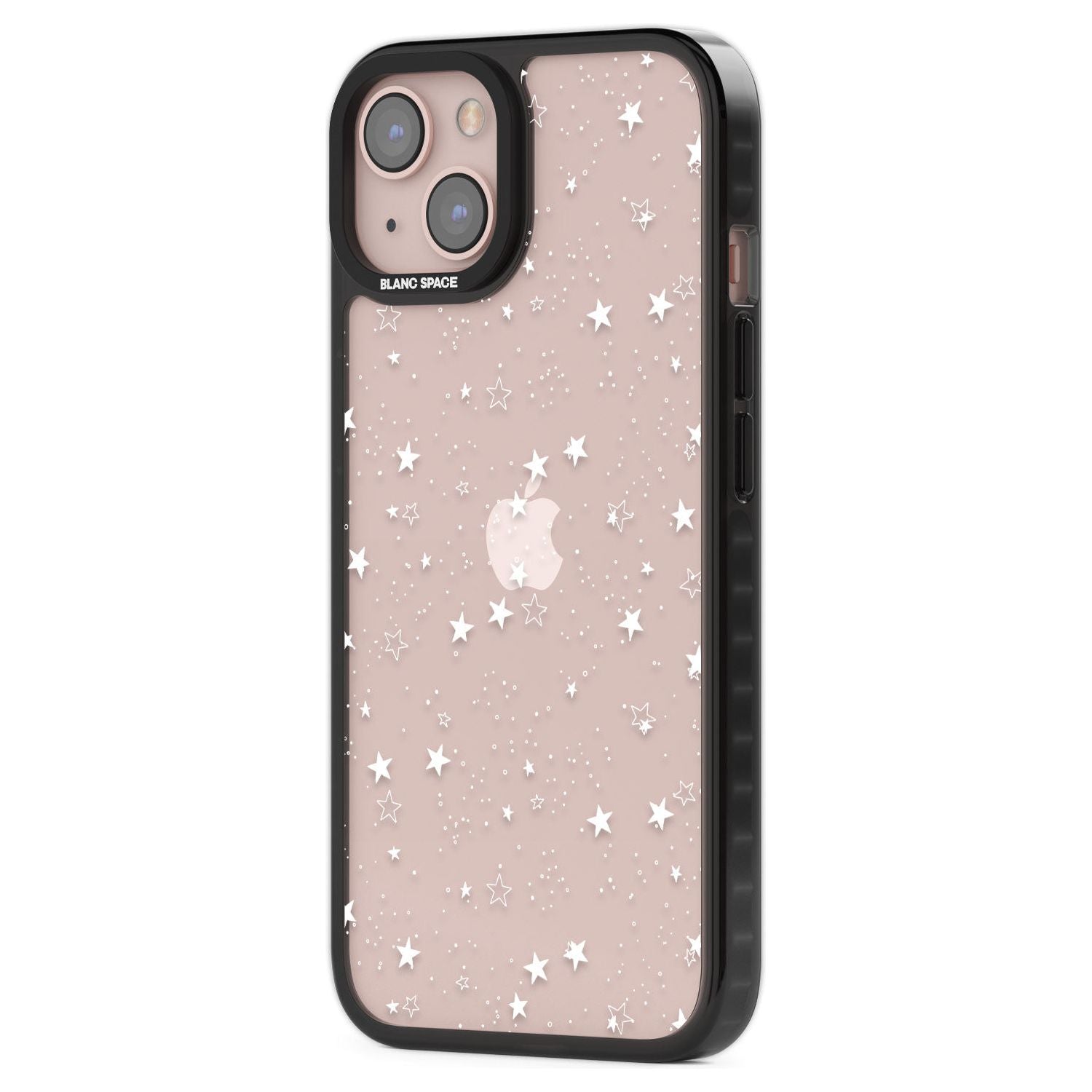 White Stars on Clear Phone Case for iPhone 14