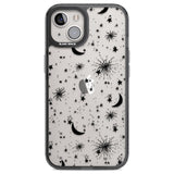 Moons & Stars Phone Case iPhone 12 / Black Impact Case,iPhone 13 / Black Impact Case,iPhone 12 Pro / Black Impact Case,iPhone 14 / Black Impact Case,iPhone 15 Plus / Black Impact Case,iPhone 15 / Black Impact Case Blanc Space