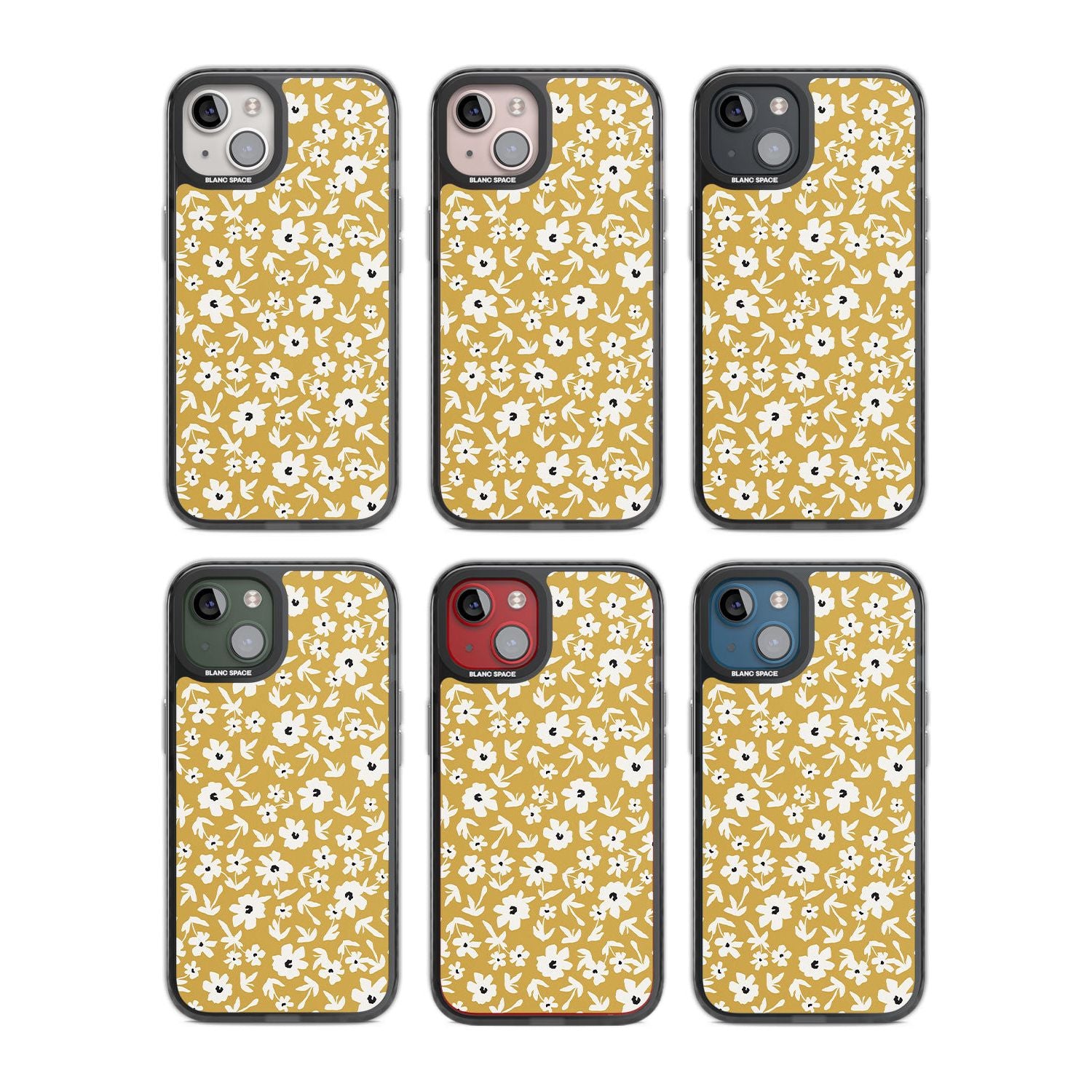 Floral Print on Mustard Cute Floral