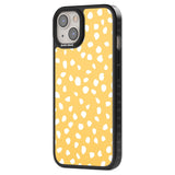 White on Yellow Dalmatian Polka Dot Spots