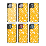 White on Yellow Dalmatian Polka Dot Spots