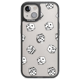 Clear Dice Pattern Phone Case iPhone 13 / Black Impact Case,iPhone 12 Pro / Black Impact Case,iPhone 12 / Black Impact Case,iPhone 14 / Black Impact Case,iPhone 15 Plus / Black Impact Case,iPhone 15 / Black Impact Case Blanc Space