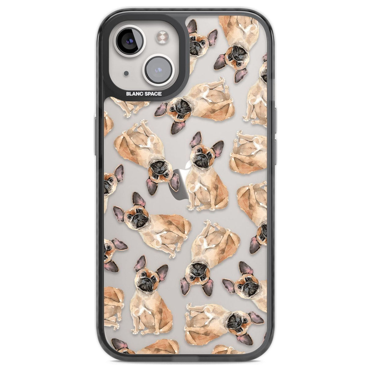 French Bulldog Watercolour Dog Pattern Phone Case iPhone 12 / Black Impact Case,iPhone 13 / Black Impact Case,iPhone 12 Pro / Black Impact Case,iPhone 14 / Black Impact Case,iPhone 15 Plus / Black Impact Case,iPhone 15 / Black Impact Case Blanc Space