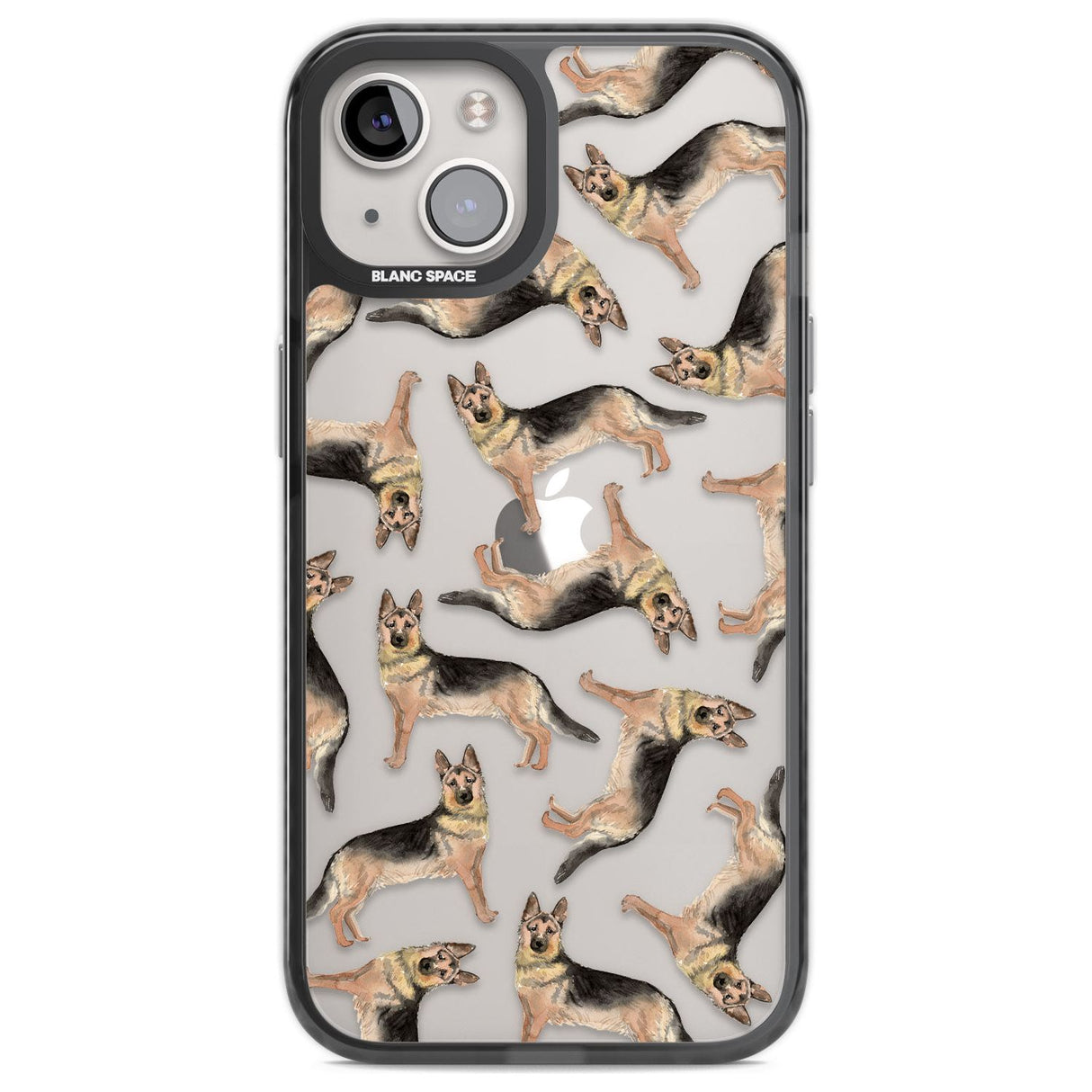 German Shepherd Watercolour Dog Pattern Phone Case iPhone 12 / Black Impact Case,iPhone 13 / Black Impact Case,iPhone 12 Pro / Black Impact Case,iPhone 14 / Black Impact Case,iPhone 15 Plus / Black Impact Case,iPhone 15 / Black Impact Case Blanc Space